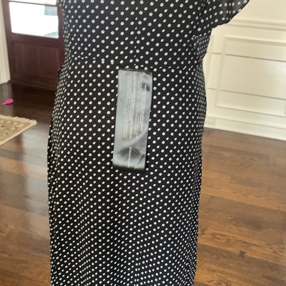 NWT BCBG Black Mini Floral Ruffle Dress Sz Small - Picture 8 of 11